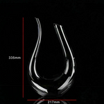 Crystal U-shaped 1500ml Wine Decanter