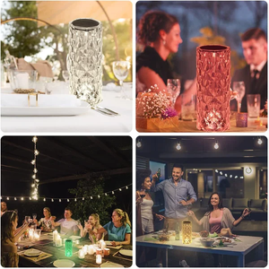 LED krystall bordlampe
