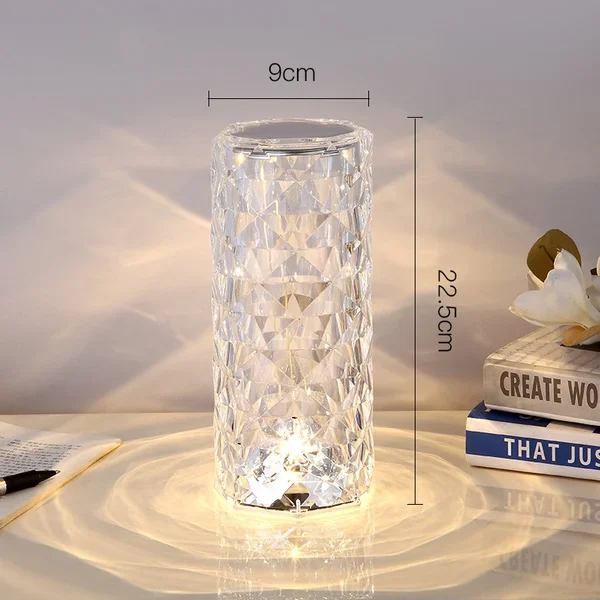 LED krystall bordlampe